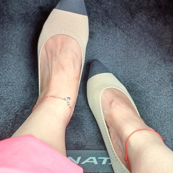 Solid 925 sterling silver with lucky red jewelry threads ankle bracelet - Picture 4 of 8